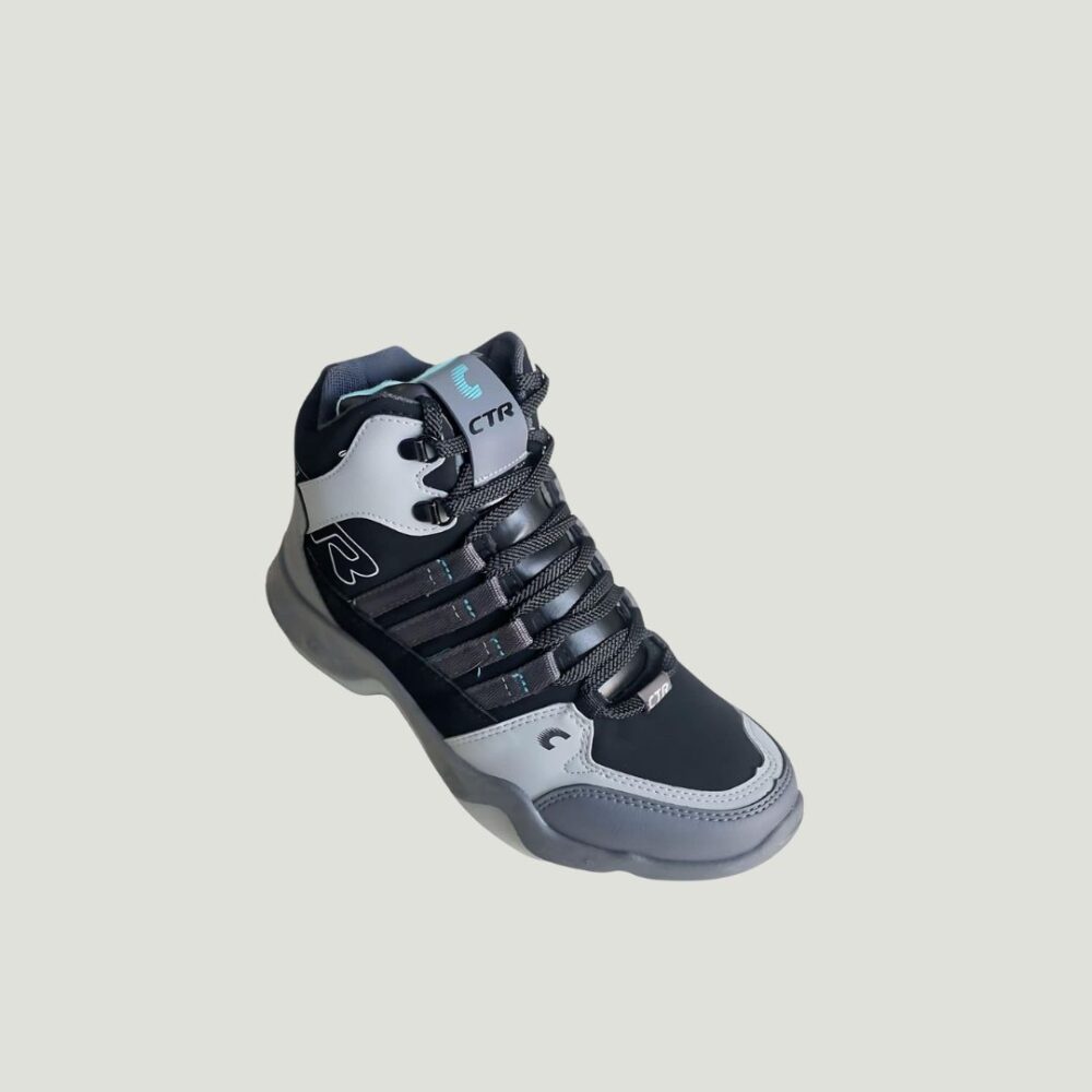CTR Rub-600 Black Grey High Ankle Trekking and Hiking Shoes