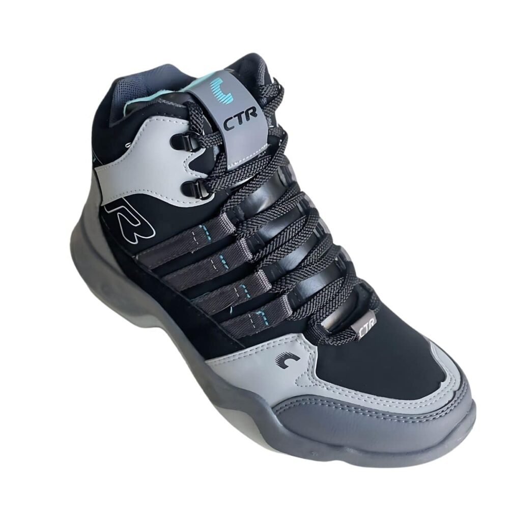 CTR Rub-600 Black Grey High Ankle Trekking and Hiking Shoes - Image 4