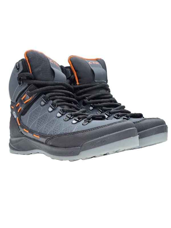 CTR Sherpa 2 high ankle trekking shoes with anti-slip sole black grey orange