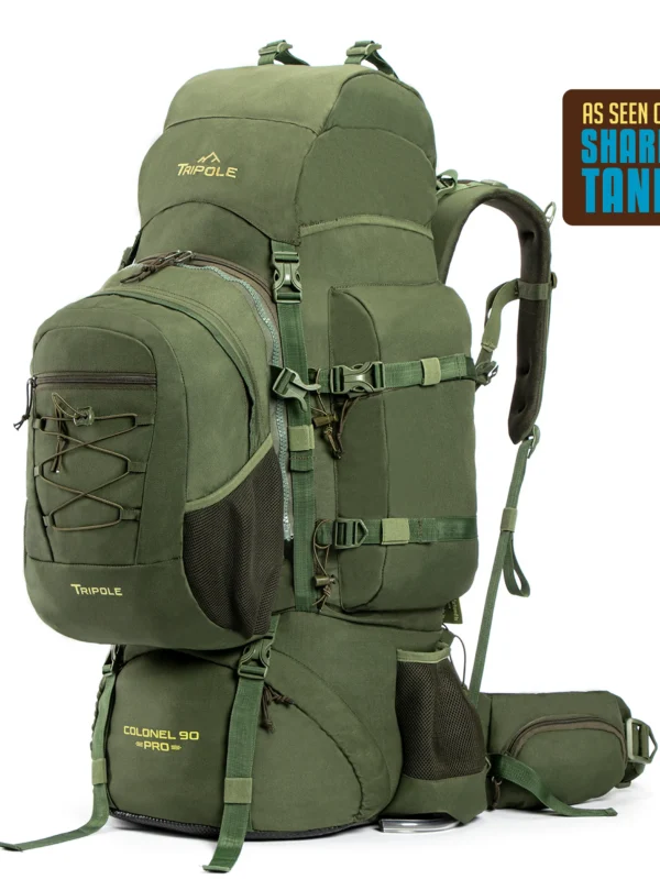 Tripole Colonel Pro Metal Frame Rucksack with Detachable Day Pack – 90L Trekking Backpack