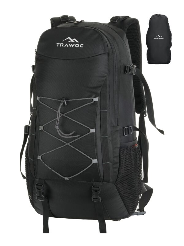 IBEX Inferno 40L Laptop Backpack for Men & Women | Casual Travel Backpack – Black