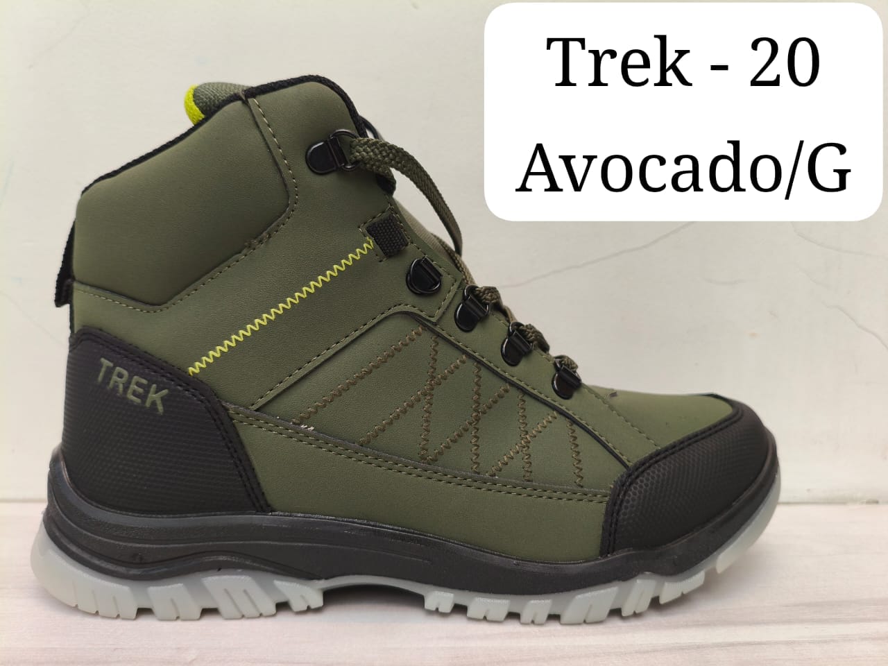 CTR Trek-20 Avocado Green Trekking Shoes
